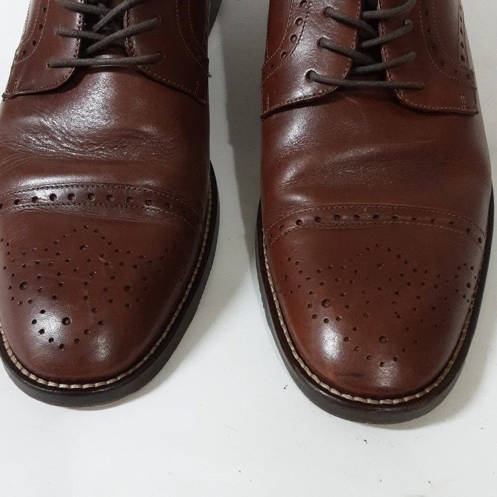 14th &Union leather men oxford 11.5us Brown Casual Event Lace Up Office